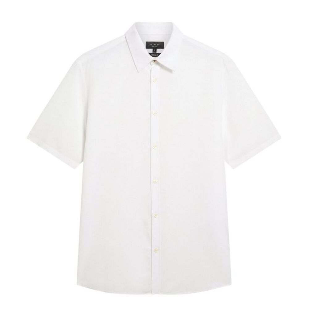 Ted Baker Mens Baker Regular Short-Sleeved Shirt / White